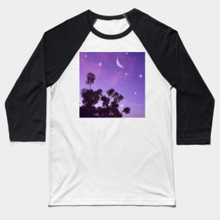 Starry Evening Sky Baseball T-Shirt